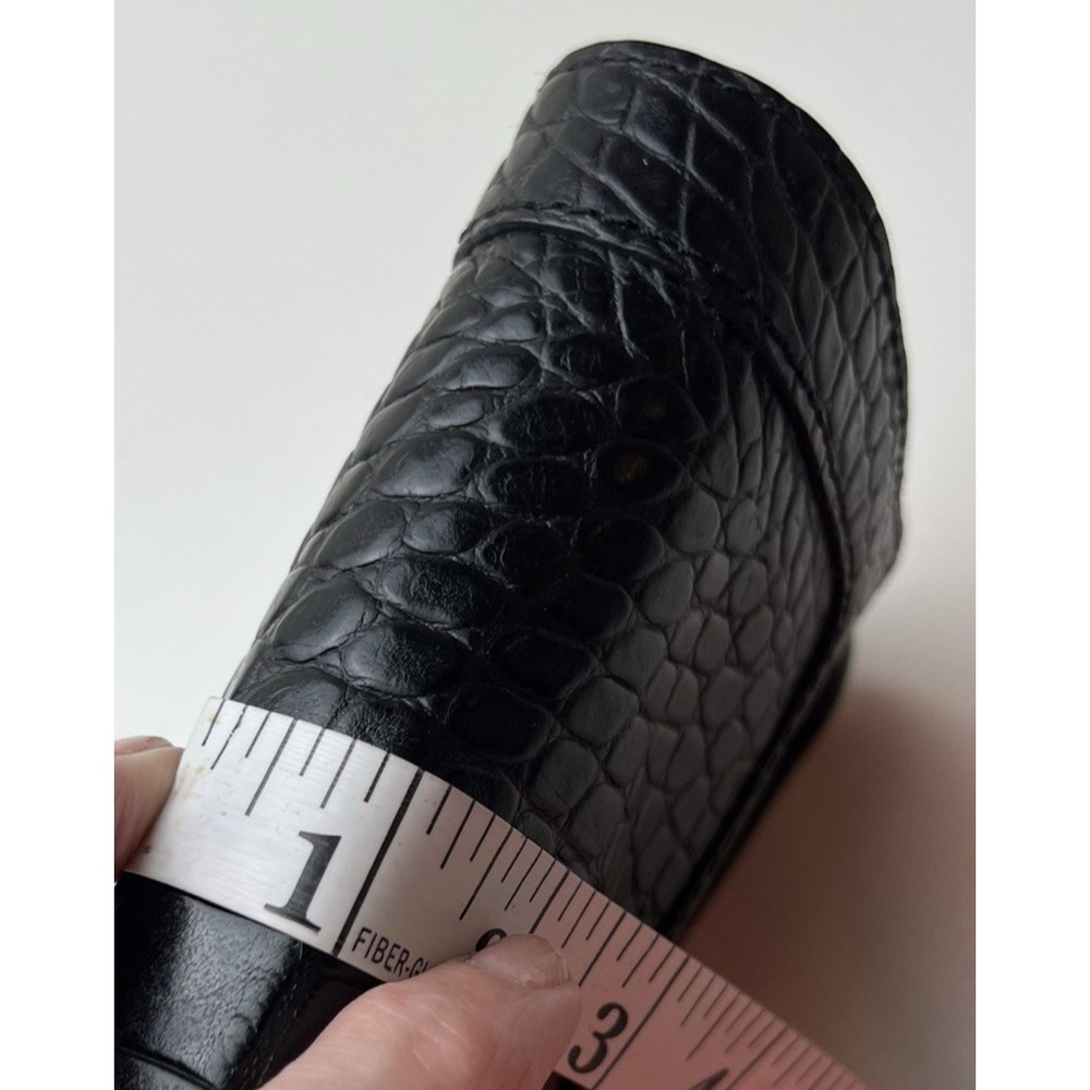 Cole Haan Elena Black Croc Embossed Clutch - Picture 4 of 11
